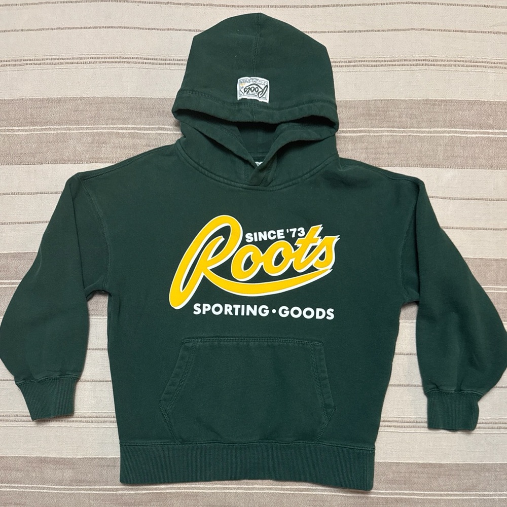 Roots Canada Kids Hoodie M 7/8 Sporty Streetwear Athleisure Cozy Cotton